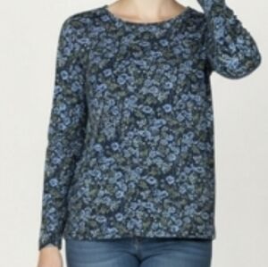 Talbots Floral Patterned Long Sleeve Tee